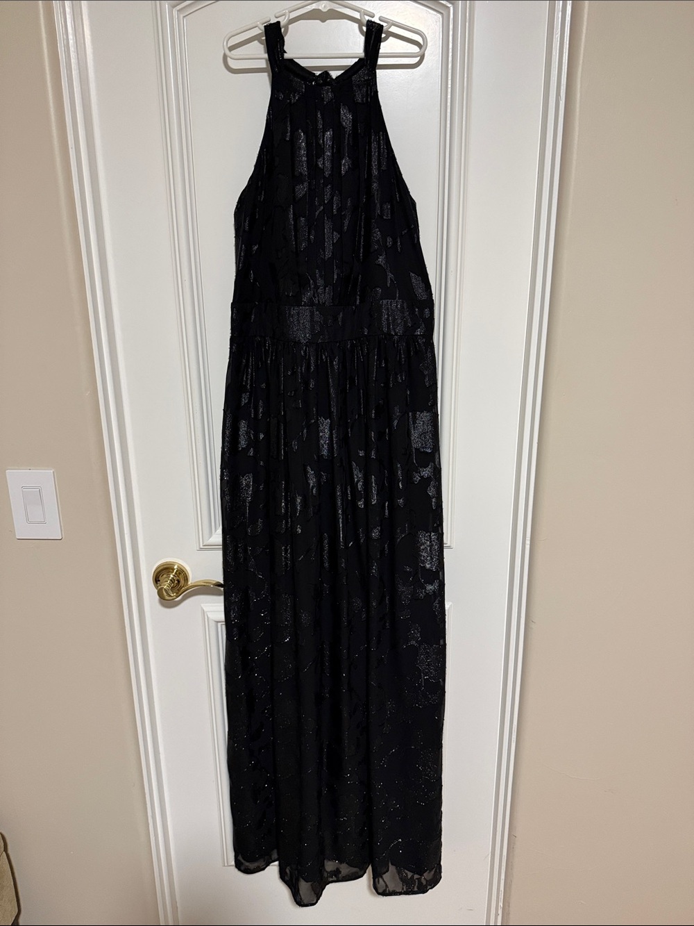 Black Sparkle Halter Maxi Dress — Evening for Women